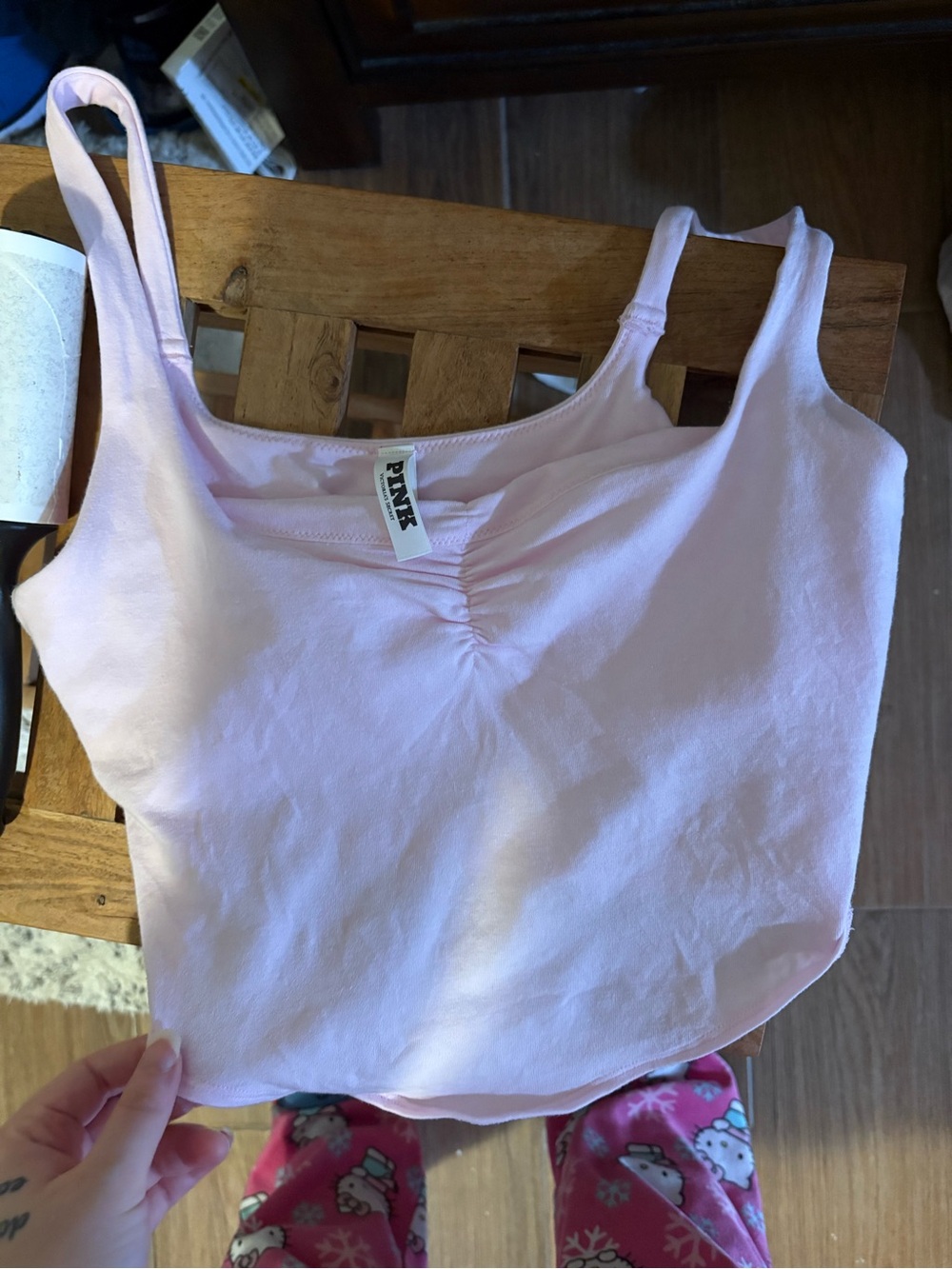 PINK Victoria's Secret Light Pink Women's Tank Top - Casual Scoop Neck